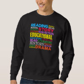 Liebe Lesen von Büchern - Genre Word Art Sweatshirt (Vorderseite)