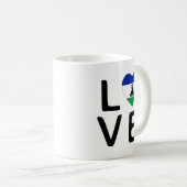Liebe - Lesotho-Flagge Kaffeetasse (VorderseiteRechts)