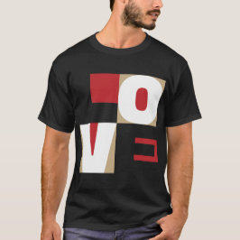 Liebe Letter Art Contemporary Red Black Gold Desig T-Shirt