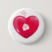 Liebe Letter in Heart - Romantisches Button-Abzeic Button (Vorderseite)