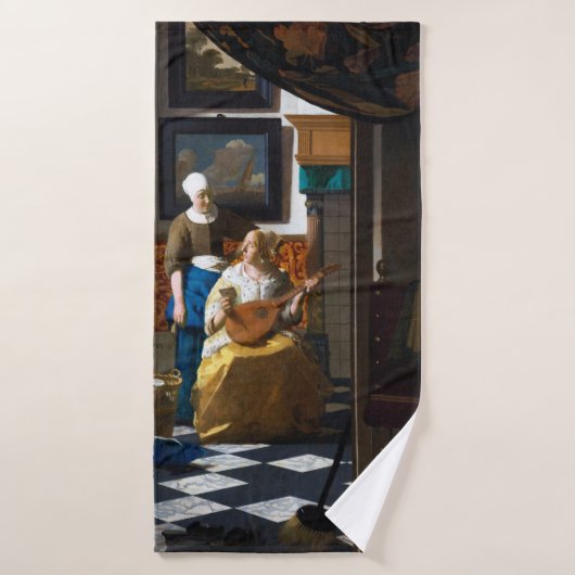 Liebe Letter, Johannes Vermeer Badehandtuch (Badehandtuch)