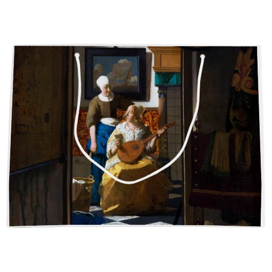 Liebe Letter, Johannes Vermeer Große Geschenktüte (Vorderseite)