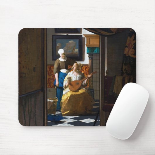 Liebe Letter, Johannes Vermeer Mousepad (Mit Mouse)