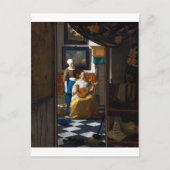 Liebe Letter, Johannes Vermeer Postkarte (Vorderseite)