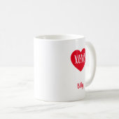 Liebe Letter Valentine Heart Kaffeetasse (VorderseiteRechts)