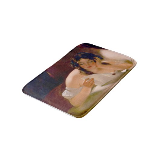 Liebe Letter (von Thomas Sully) Badematte (Schrägansicht)