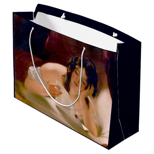 Liebe Letter (von Thomas Sully) Große Geschenktüte (Rückseite Schrägansicht)