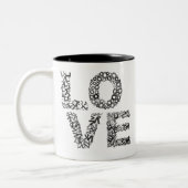 Liebe Letters-Black Zweifarbige Tasse (Links)