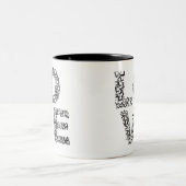 Liebe Letters-Black Zweifarbige Tasse (Mittel)