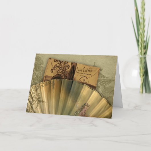Liebe Letters Valentine Feiertagskarte (Vorderseite)