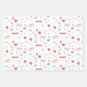 Liebe Letters Valentine Stationery Valetines Day Geschenkpapier Set (Vorderseite 3)