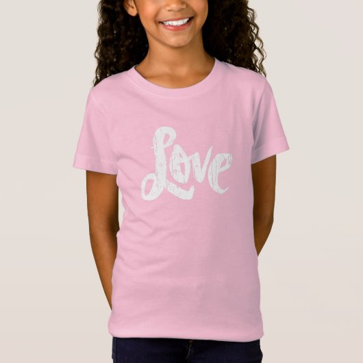 LIEBE Letting Distressed Hippie Valentine T-Shirt (Vorderseite)