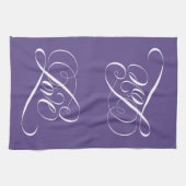 LIEBE Letting Ultra Violet Lila Calligrafy Küchentuch (Horizontal)