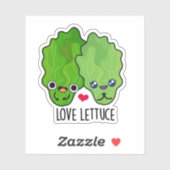 Liebe Lettuce Funny Veggie Pun Aufkleber (Blatt)