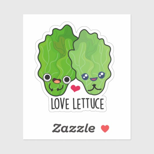 Liebe Lettuce Funny Veggie Pun Aufkleber (Blatt)