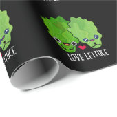 Liebe Lettuce Funny Veggie Pun Geschenkpapier (Rolleneckpunkt)