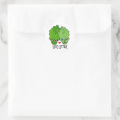 Liebe Lettuce Funny Veggie Pun Runder Aufkleber (Tasche)