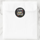 Liebe (letzter Tag) Staat-Test Runder Aufkleber (Tasche)