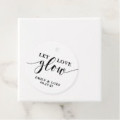 Liebe leuchten Gastgeschenk Hochzeit Tags, Kerze g Geschenkanhänger (Beispiel)