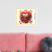 "Liebe leuchtet hell" Leinwanddruck (Insitu (Wohnzimmer))