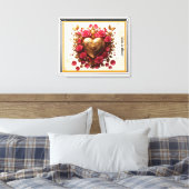 "Liebe leuchtet hell" Leinwanddruck (Insitu (Schlafzimmer))
