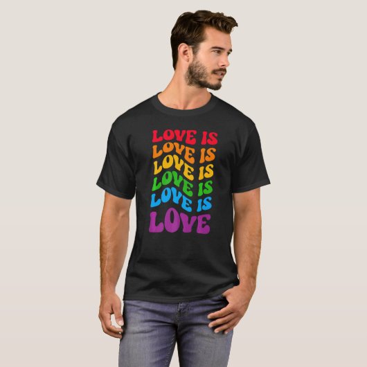 Liebe Lgbtq Pride Rainbow Graphic Parade März Fest T-Shirt (Vorne ganz)