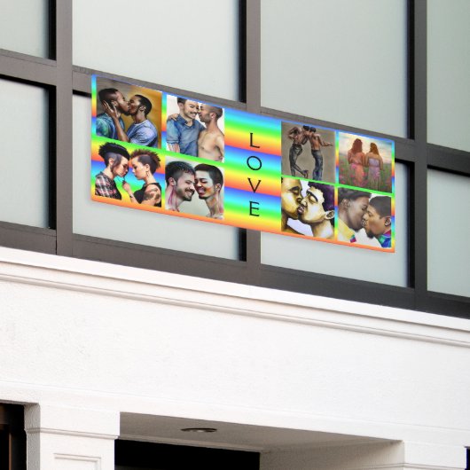 Liebe LGBTQIA+ Gleichstellung und Prix-Kundgebung Banner (Äußeres Gebäude)