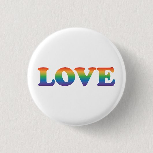 Liebe LGBTQIA Rainbow Pride Button (Vorderseite)
