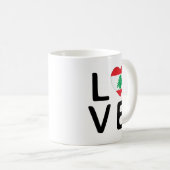 Liebe - Libanonflagge Kaffeetasse (VorderseiteRechts)