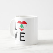 Liebe - Libanonflagge Kaffeetasse (Vorderseite Links)