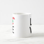 Liebe - Libanonflagge Kaffeetasse (Mittel)