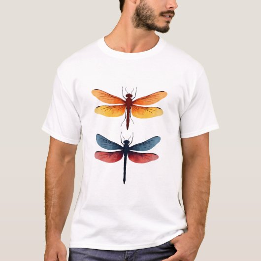Liebe Libellen Kind klein einfach Minimalistischer T-Shirt (Vorderseite)