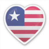 Liebe Liberia Aufkleber (Vorderseite)