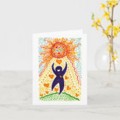 LIEBE = LICHT = GOTT notecard Karte (Gelbe Blume)