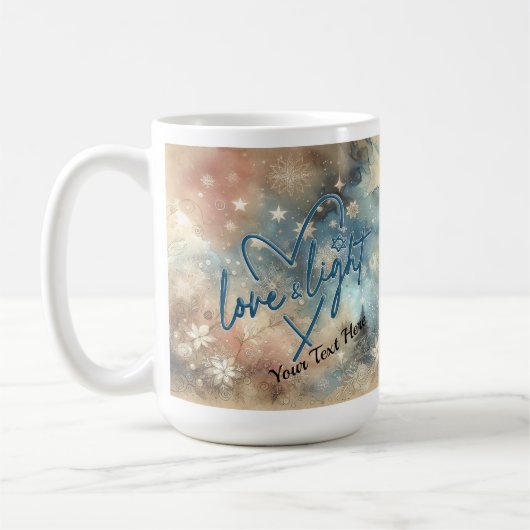 Liebe & Licht Hanukkah-Kaffeetasse Kaffeetasse (Links)