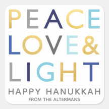 Liebe & Licht-Typografie Chanukka-Feiertag Gold Bl