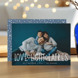 Liebe, Licht und Gitter | Hanukkah-Foto Feiertagskarte