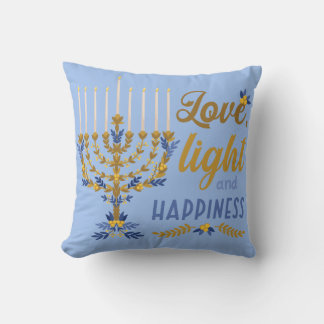 Liebe, Licht und Glück Hanukka Kissen