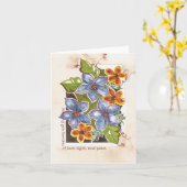 Liebe, Licht und Ruhe Wasserfarbene Florennotecard Karte (Gelbe Blume)