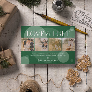 Liebe & Lichtfoto Collage Weihnachtskarte Feiertagskarte