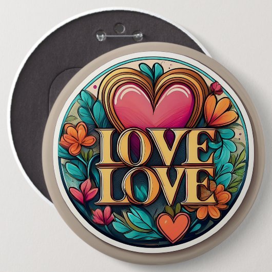 Liebe Liebe Button (Vorne & Hinten)