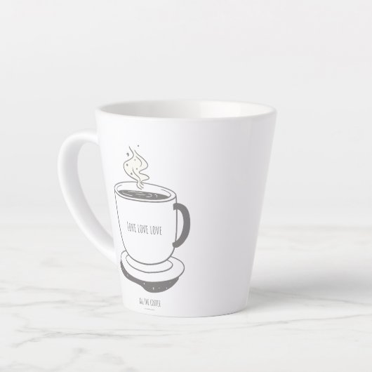 Liebe Liebe den ganzen Kaffee lieben Milchtasse (Linke Ecke)