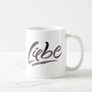 Liebe Liebe Hertz Deutschland Brush Lettering Kaffeetasse