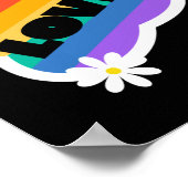 Liebe. Liebe ist Liebe. LGBT+Stolz. Regenbogen. Poster (Ecke)