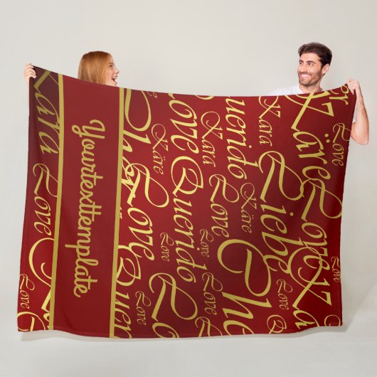 Liebe, liebe,kara,cher,käre,querido,text,Rose,fest Fleecedecke (Beispiel)