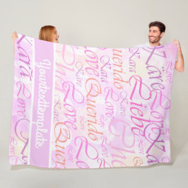 Liebe, liebe,kara,cher,käre,querido,text,Rose,fest Fleecedecke