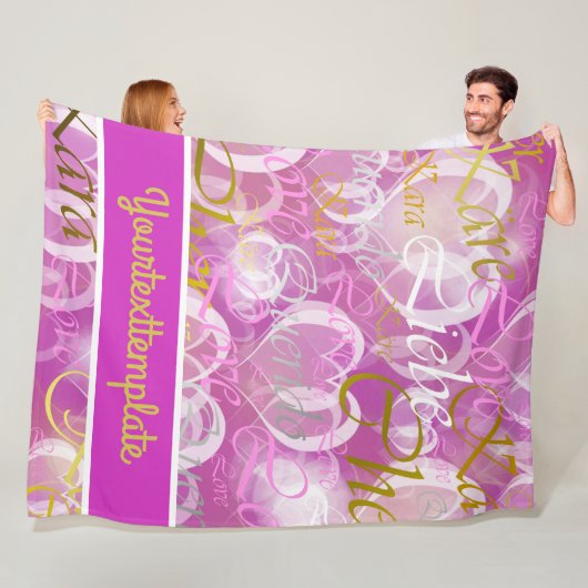 Liebe, liebe,kara,cher,käre,querido,text,Rose,fest Fleecedecke (Beispiel)