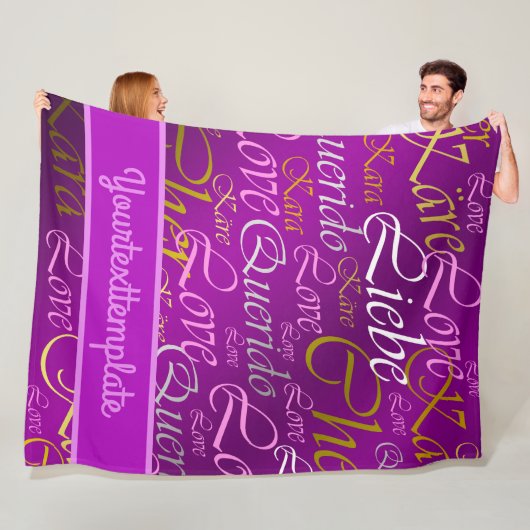 Liebe, liebe,kara,cher,käre,querido,text,Rose,fest Fleecedecke (Beispiel)