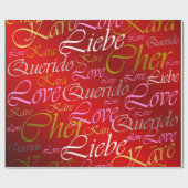 Liebe, liebe,kara,cher,käre,querido,text,Rose,fest Geschenkpapier (Flach)