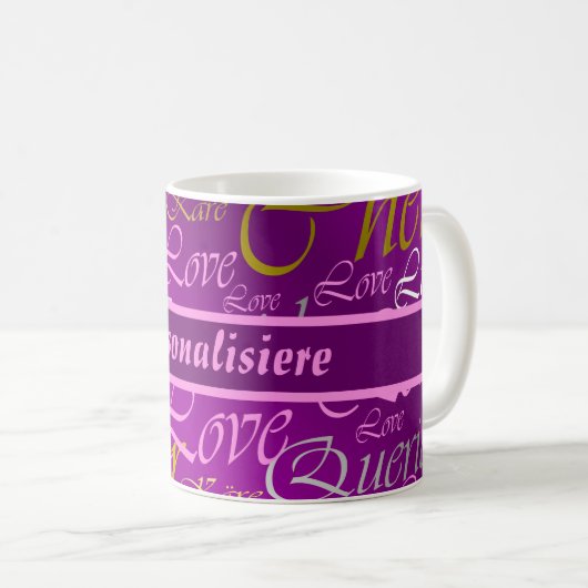 Liebe, liebe,kara,cher,käre,querido,text,Rose,fest Kaffeetasse (VorderseiteRechts)